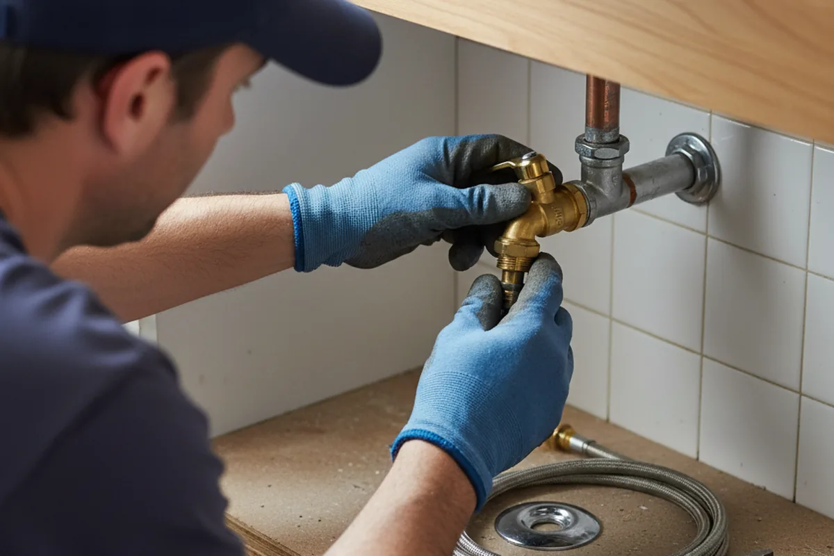 Shutoff valve and fitting work during Emergency Plumbing in Westport